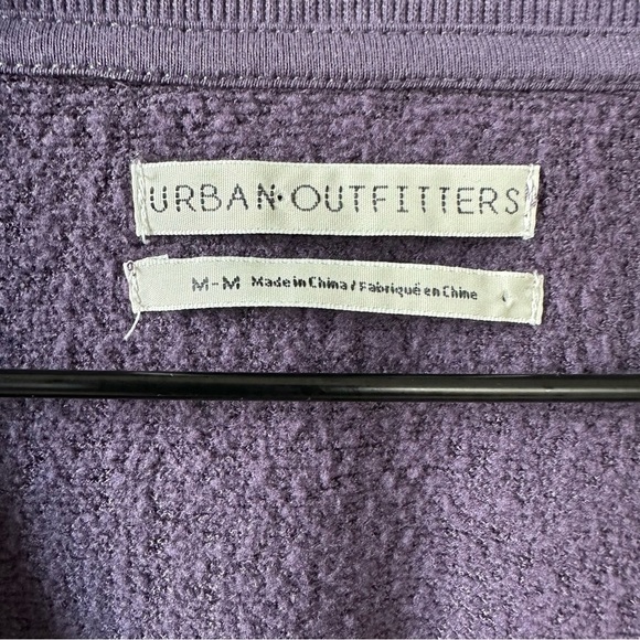 Urban Outfitters Purple Cropped Button Front Cardigan Sweater Medium - Picture 3 of 6
